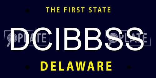 DCIBBSS Delaware License Plate