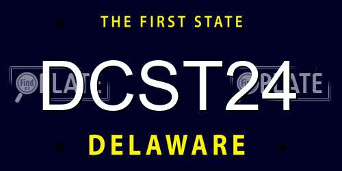 DCST24 Delaware License Plate