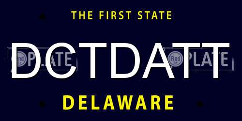 DCTDATT Delaware License Plate