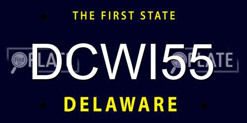DCWI55 Delaware License Plate