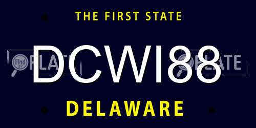 DCWI88 Delaware License Plate