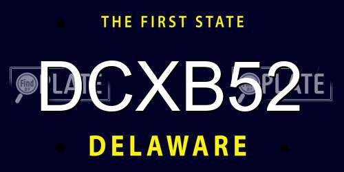 DCXB52 Delaware License Plate