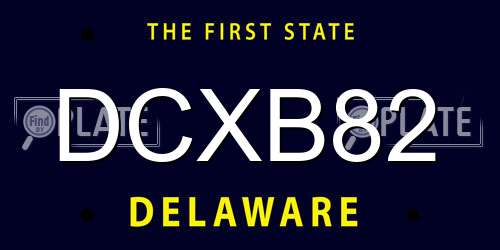 DCXB82 Delaware License Plate
