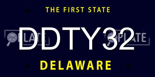 DDTY32 Delaware License Plate