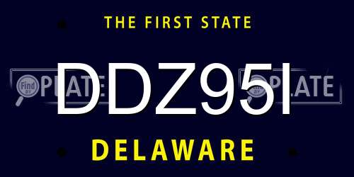 DDZ95I Delaware License Plate
