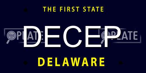 DECEP Delaware License Plate
