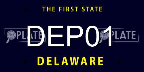 DEP01 Delaware License Plate