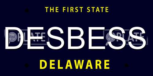 DESBESS Delaware License Plate