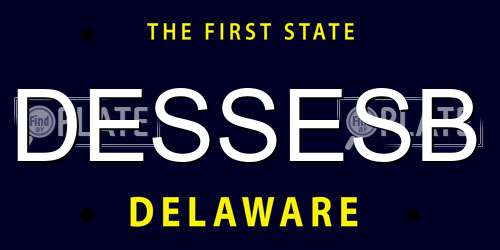 DESSESB Delaware License Plate