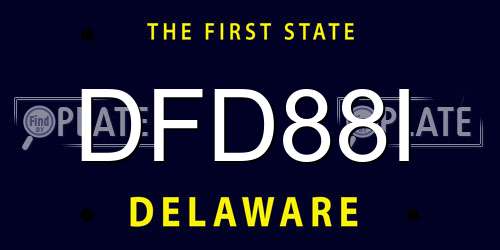 DFD88I Delaware License Plate
