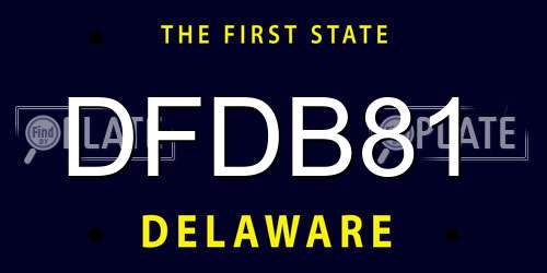 DFDB81 Delaware License Plate