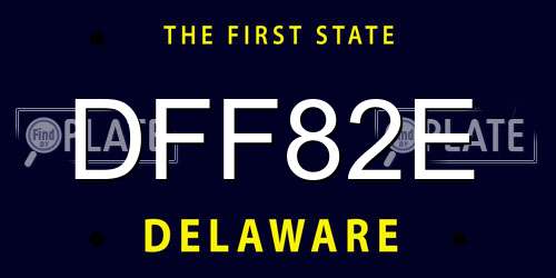 DFF82E Delaware License Plate