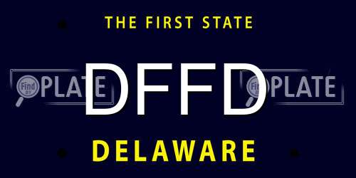 DFFD Delaware License Plate