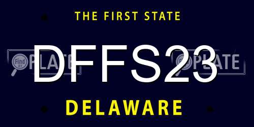 DFFS23 Delaware License Plate