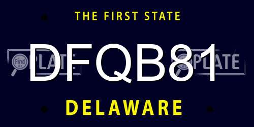 DFQB81 Delaware License Plate