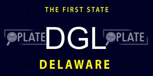 DGL Delaware License Plate