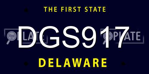 DGS917 Delaware License Plate