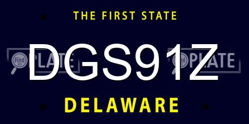 DGS91Z Delaware License Plate