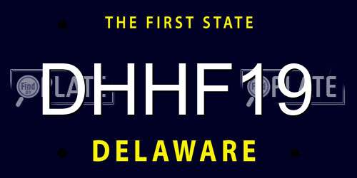 DHHF19 Delaware License Plate