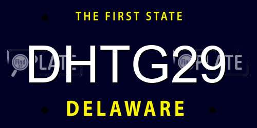 DHTG29 Delaware License Plate