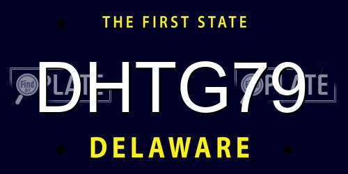 DHTG79 Delaware License Plate