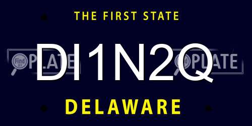 DI1N2Q Delaware License Plate