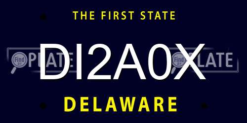 DI2A0X Delaware License Plate