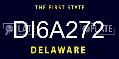 DI6A272 Delaware License Plate