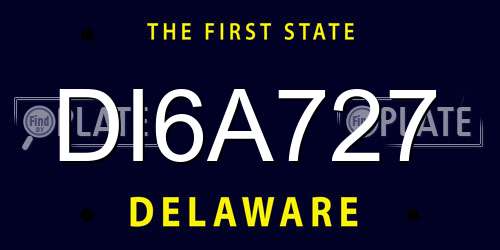 DI6A727 Delaware License Plate