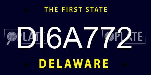 DI6A772 Delaware License Plate