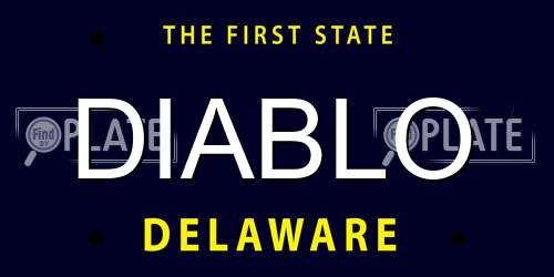DIABLO Delaware License Plate