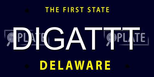 DIGATTT Delaware License Plate