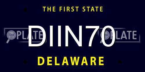 DIIN70 Delaware License Plate
