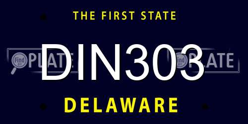 DIN303 Delaware License Plate