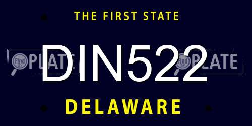 DIN522 Delaware License Plate
