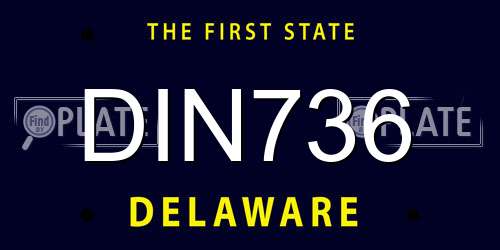 DIN736 Delaware License Plate