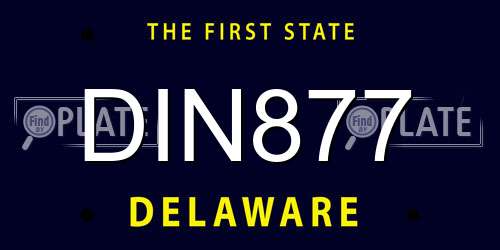 DIN877 Delaware License Plate