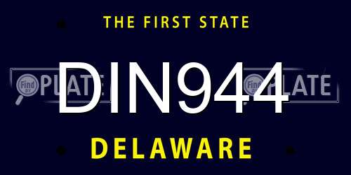 DIN944 Delaware License Plate