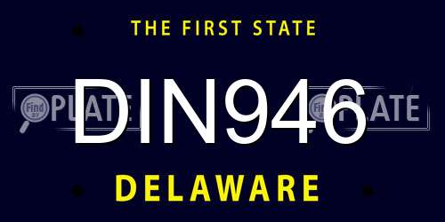 DIN946 Delaware License Plate
