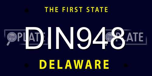 DIN948 Delaware License Plate