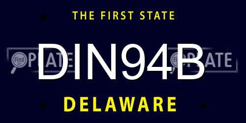 DIN94B Delaware License Plate