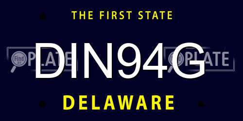 DIN94G Delaware License Plate