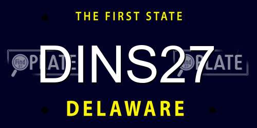 DINS27 Delaware License Plate