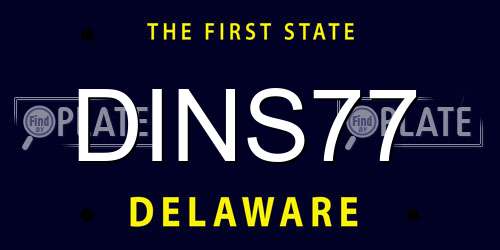 DINS77 Delaware License Plate