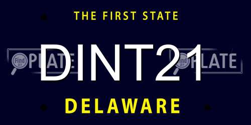 DINT21 Delaware License Plate
