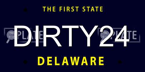 DIRTY24 Delaware License Plate