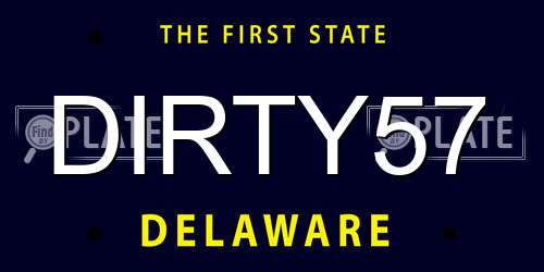 DIRTY57 Delaware License Plate