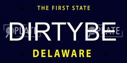 DIRTYBE Delaware License Plate