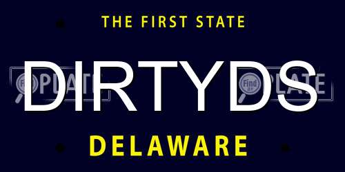 DIRTYDS Delaware License Plate