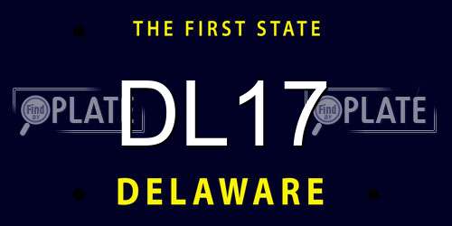DL17 Delaware License Plate